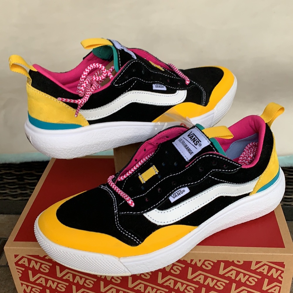Vans Black and Yellow Women's Sneakers